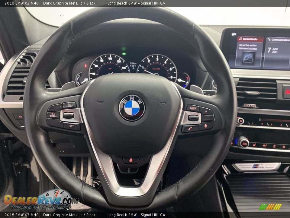 2018 BMW X3 M40i Dark Graphite Metallic / Black Photo #19