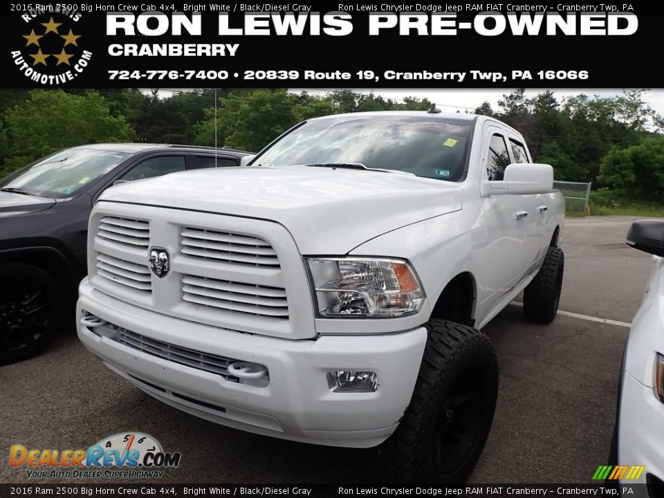 2016 Ram 2500 Big Horn Crew Cab 4x4 Bright White / Black/Diesel Gray Photo #1