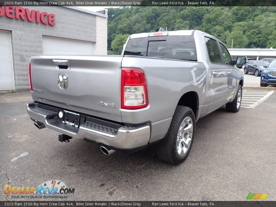 2020 Ram 1500 Big Horn Crew Cab 4x4 Billet Silver Metallic / Black/Diesel Gray Photo #2