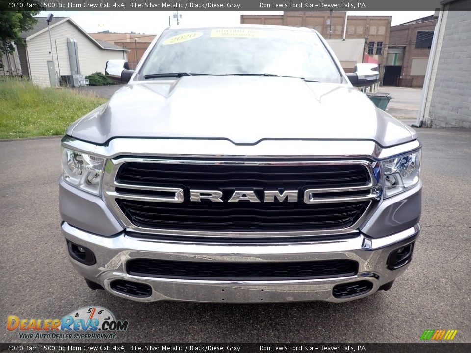 2020 Ram 1500 Big Horn Crew Cab 4x4 Billet Silver Metallic / Black/Diesel Gray Photo #4