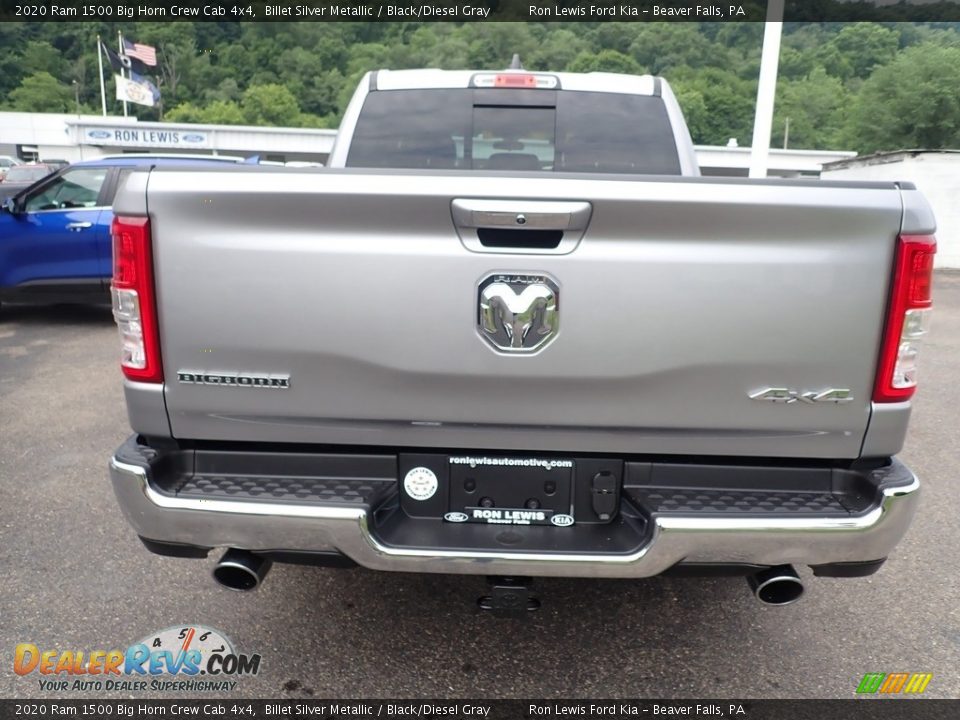 2020 Ram 1500 Big Horn Crew Cab 4x4 Billet Silver Metallic / Black/Diesel Gray Photo #8
