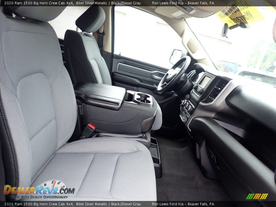 2020 Ram 1500 Big Horn Crew Cab 4x4 Billet Silver Metallic / Black/Diesel Gray Photo #12