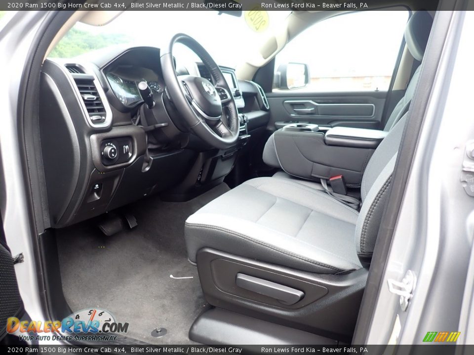 2020 Ram 1500 Big Horn Crew Cab 4x4 Billet Silver Metallic / Black/Diesel Gray Photo #14