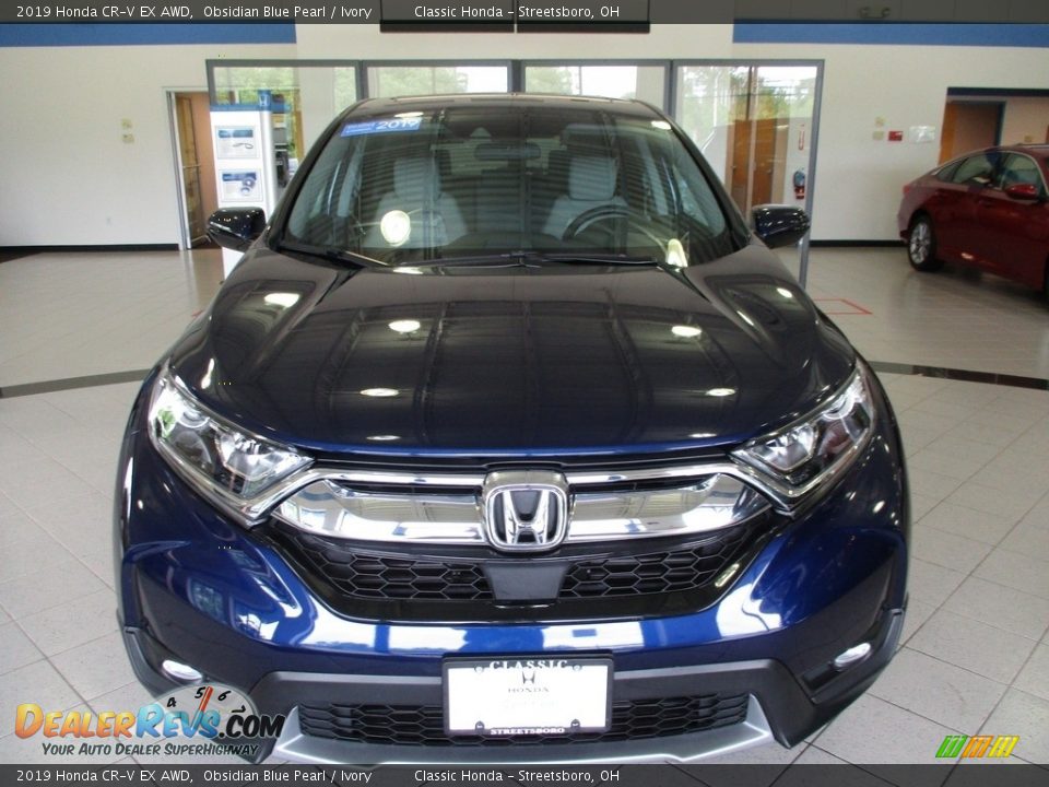 2019 Honda CR-V EX AWD Obsidian Blue Pearl / Ivory Photo #2