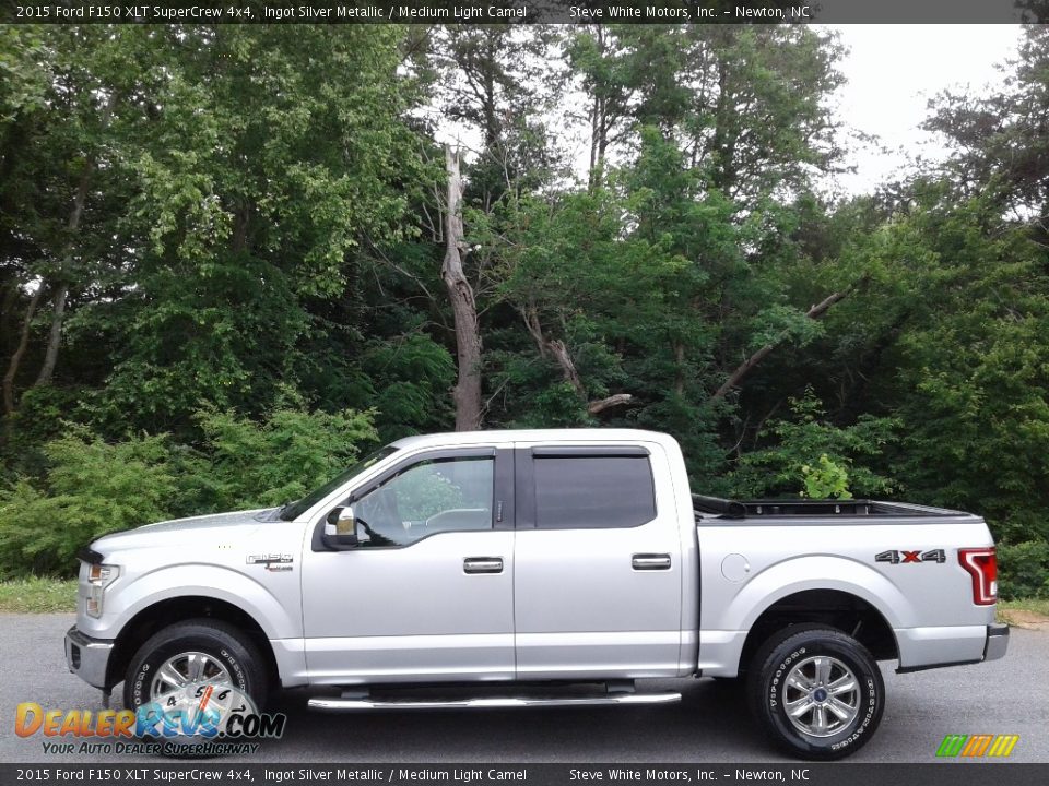 2015 Ford F150 XLT SuperCrew 4x4 Ingot Silver Metallic / Medium Light Camel Photo #1