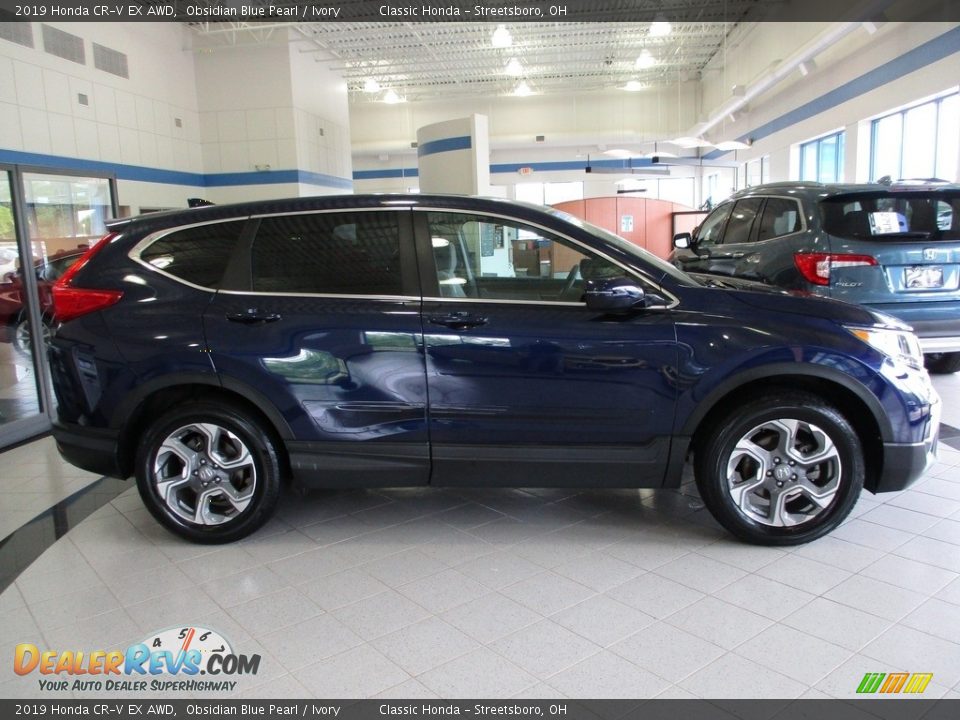 2019 Honda CR-V EX AWD Obsidian Blue Pearl / Ivory Photo #4