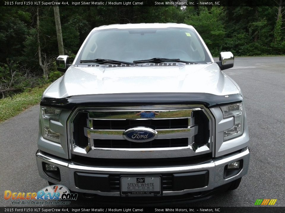 2015 Ford F150 XLT SuperCrew 4x4 Ingot Silver Metallic / Medium Light Camel Photo #3