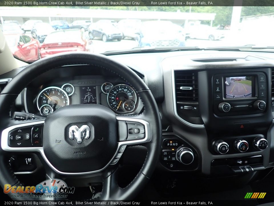2020 Ram 1500 Big Horn Crew Cab 4x4 Billet Silver Metallic / Black/Diesel Gray Photo #25