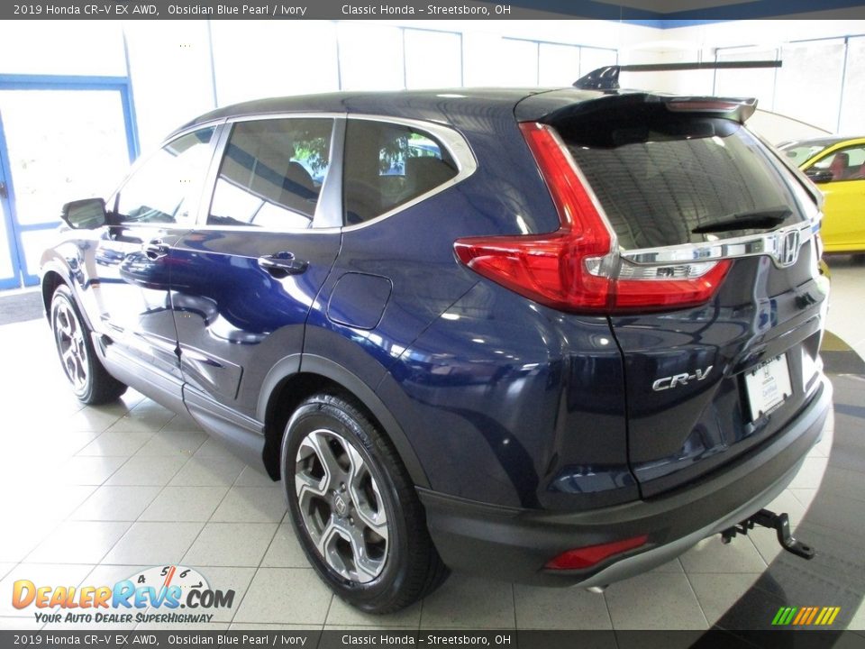 2019 Honda CR-V EX AWD Obsidian Blue Pearl / Ivory Photo #9