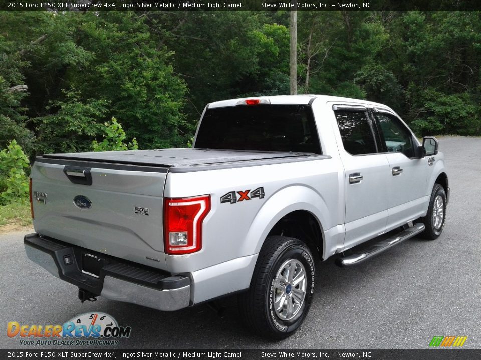 2015 Ford F150 XLT SuperCrew 4x4 Ingot Silver Metallic / Medium Light Camel Photo #6