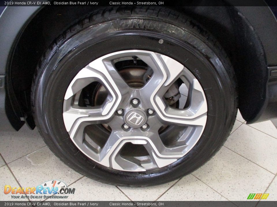 2019 Honda CR-V EX AWD Obsidian Blue Pearl / Ivory Photo #11