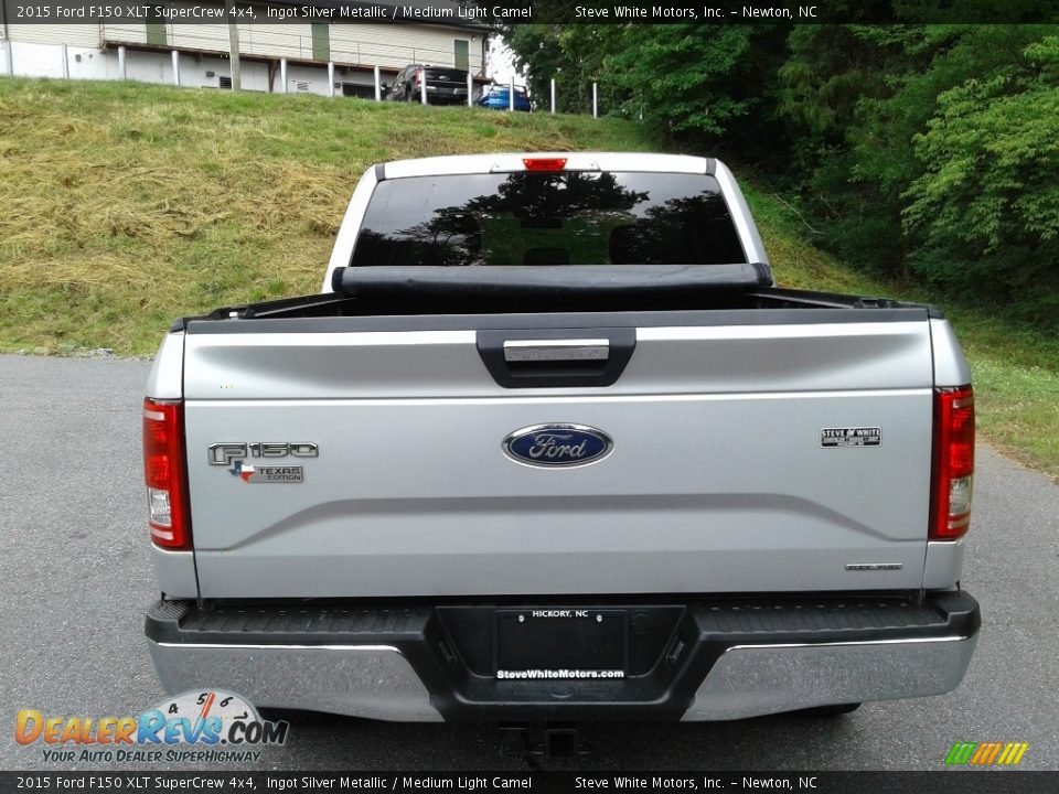 2015 Ford F150 XLT SuperCrew 4x4 Ingot Silver Metallic / Medium Light Camel Photo #8