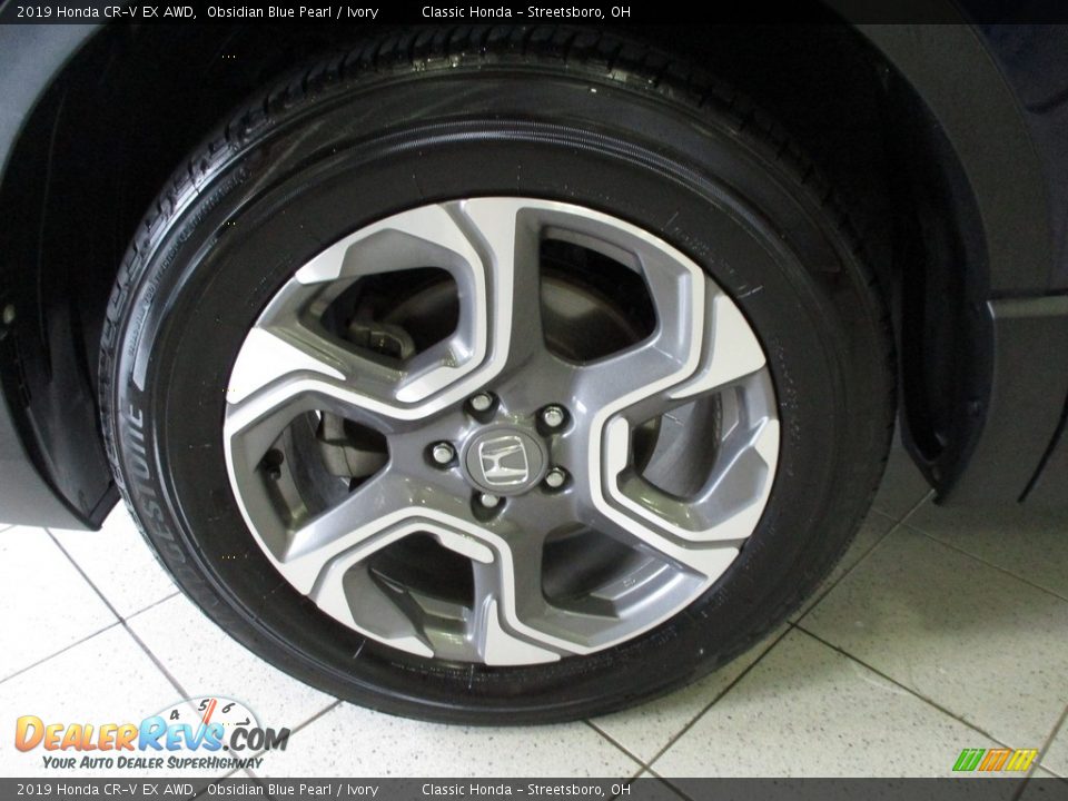 2019 Honda CR-V EX AWD Obsidian Blue Pearl / Ivory Photo #12