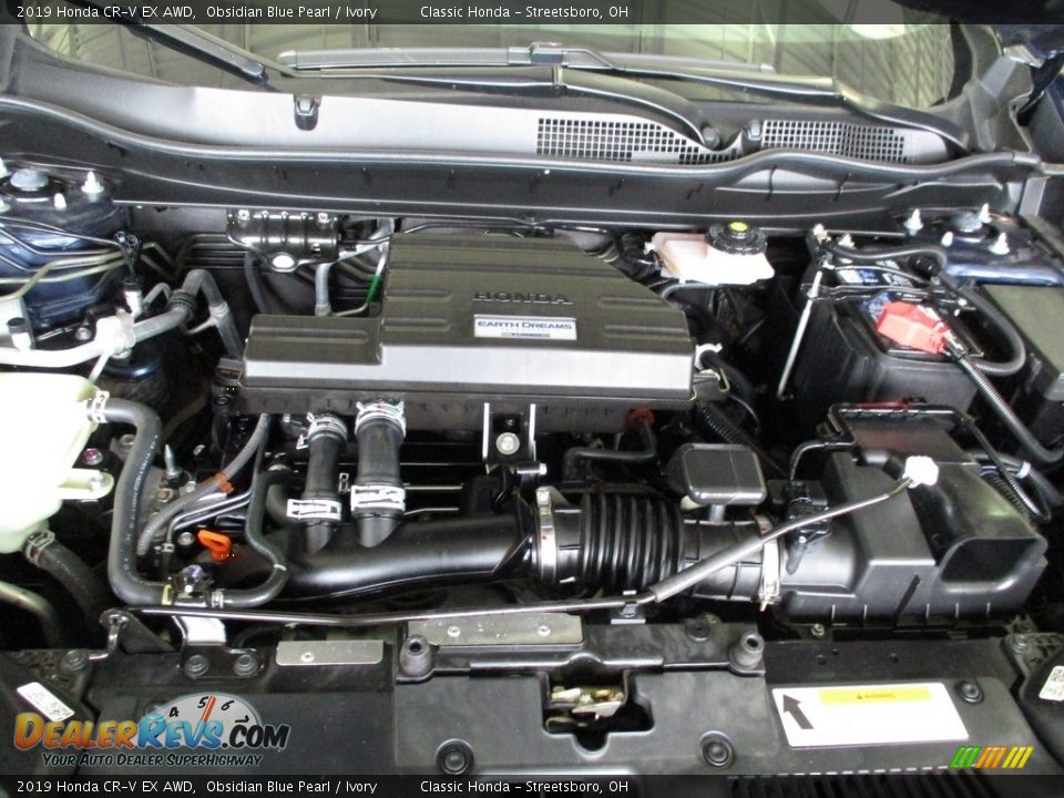 2019 Honda CR-V EX AWD Obsidian Blue Pearl / Ivory Photo #13