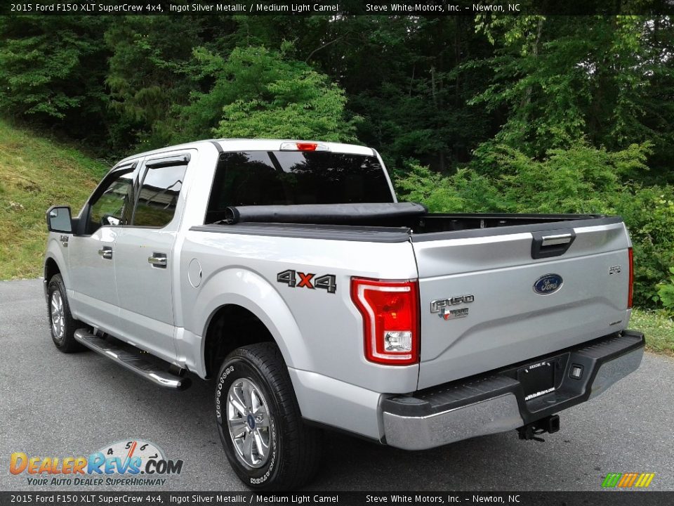 2015 Ford F150 XLT SuperCrew 4x4 Ingot Silver Metallic / Medium Light Camel Photo #10