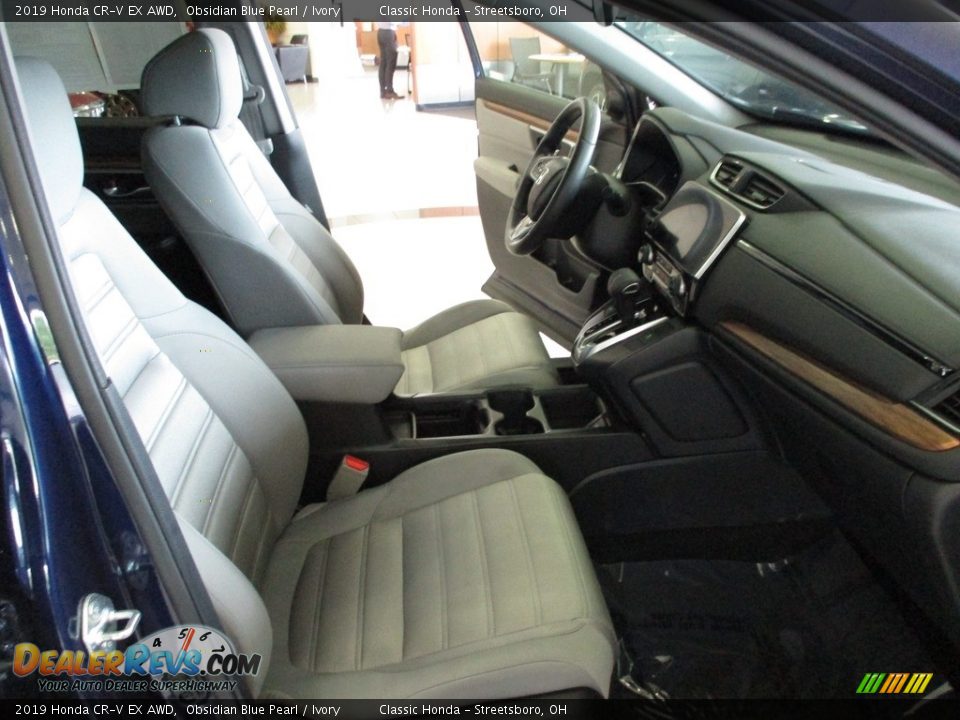 2019 Honda CR-V EX AWD Obsidian Blue Pearl / Ivory Photo #16