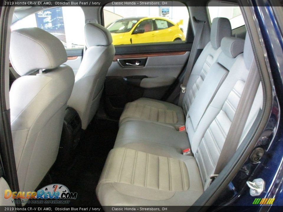 2019 Honda CR-V EX AWD Obsidian Blue Pearl / Ivory Photo #25