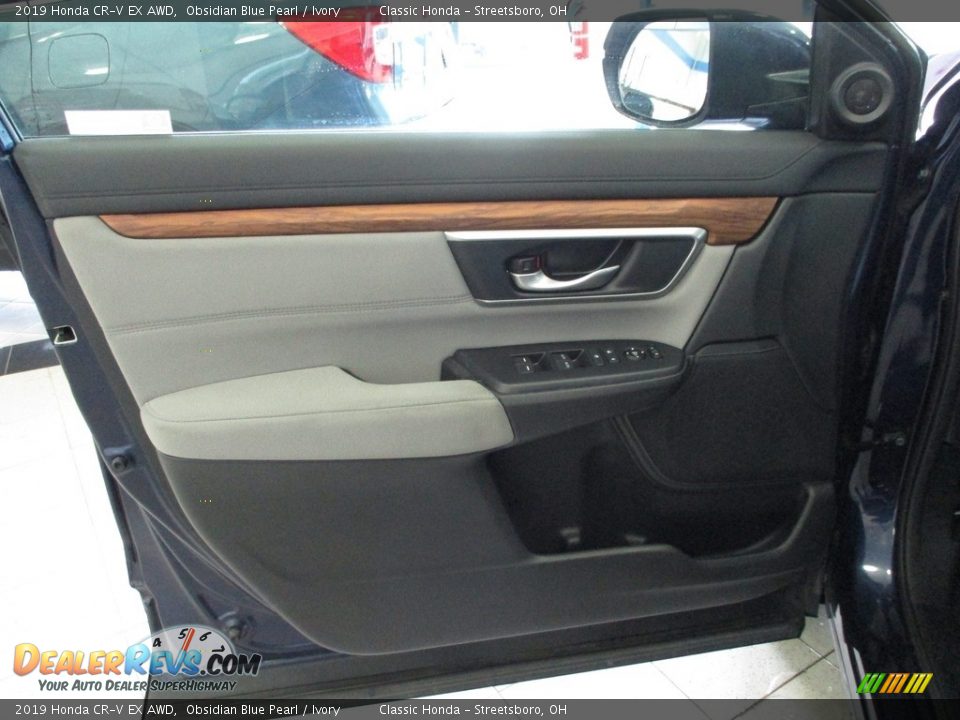 2019 Honda CR-V EX AWD Obsidian Blue Pearl / Ivory Photo #27
