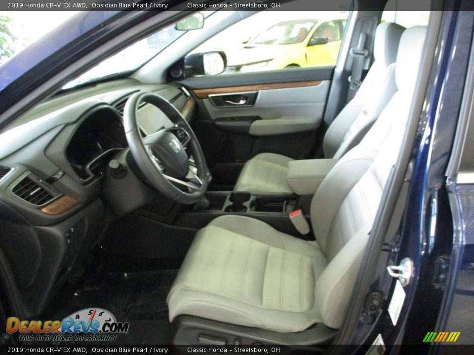 2019 Honda CR-V EX AWD Obsidian Blue Pearl / Ivory Photo #29