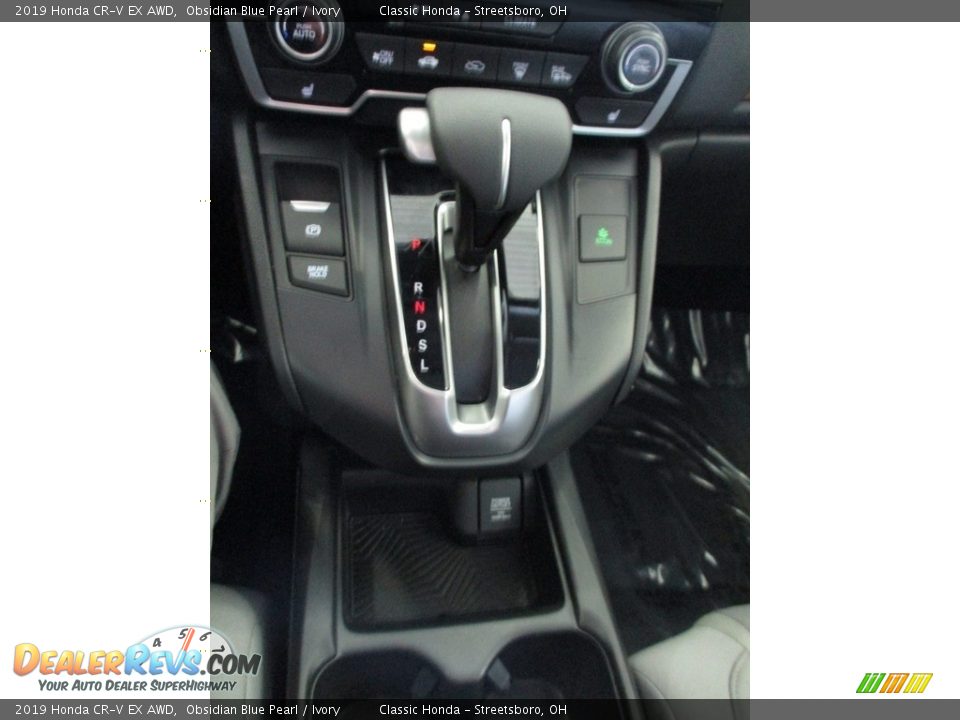 2019 Honda CR-V EX AWD Obsidian Blue Pearl / Ivory Photo #35