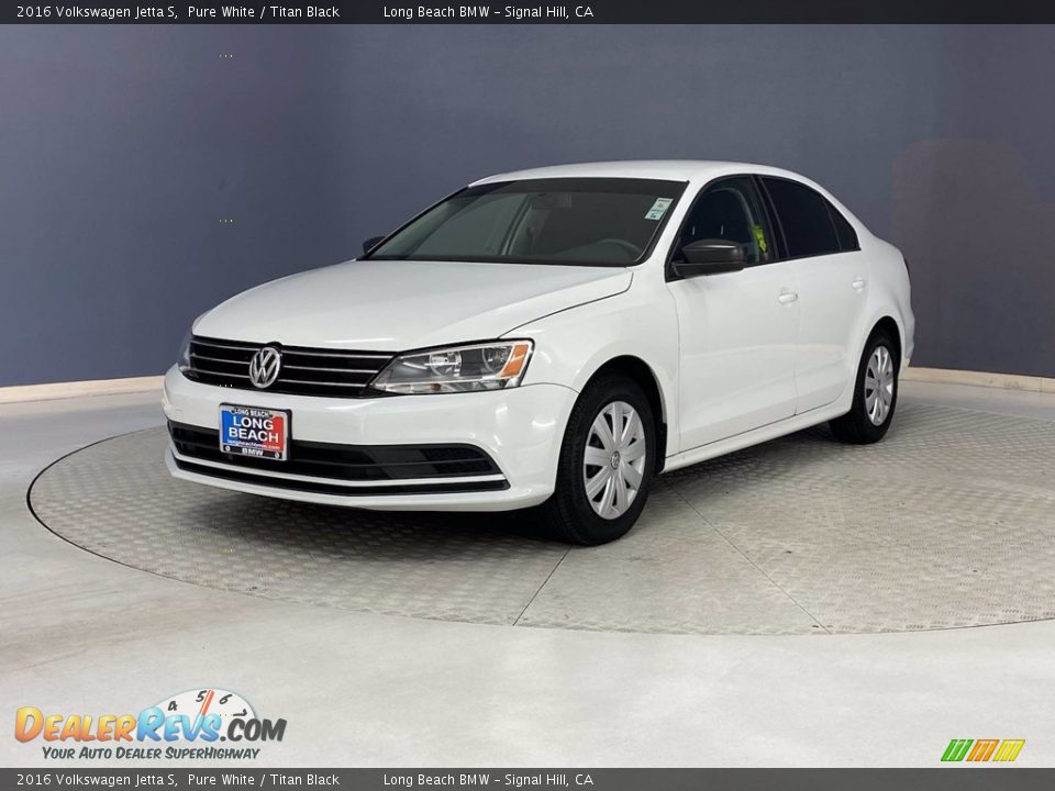 2016 Volkswagen Jetta S Pure White / Titan Black Photo #3