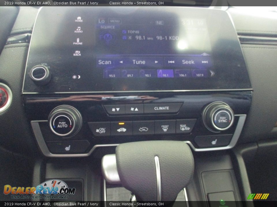 2019 Honda CR-V EX AWD Obsidian Blue Pearl / Ivory Photo #36