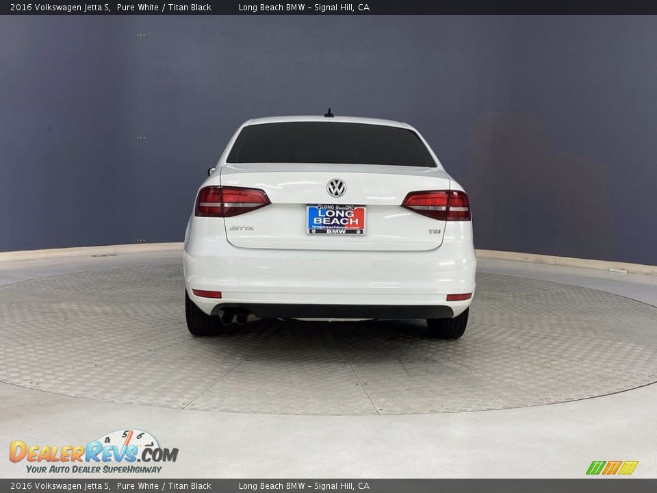 2016 Volkswagen Jetta S Pure White / Titan Black Photo #4