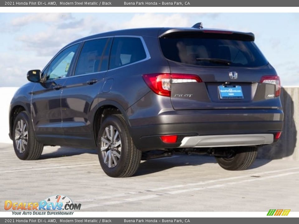 2021 Honda Pilot EX-L AWD Modern Steel Metallic / Black Photo #2