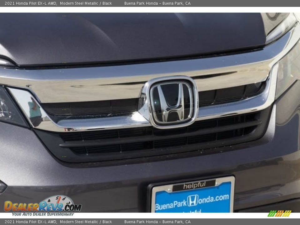 2021 Honda Pilot EX-L AWD Modern Steel Metallic / Black Photo #4