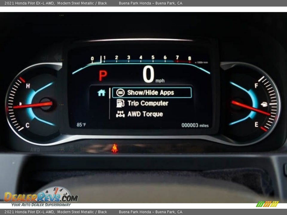 2021 Honda Pilot EX-L AWD Modern Steel Metallic / Black Photo #19