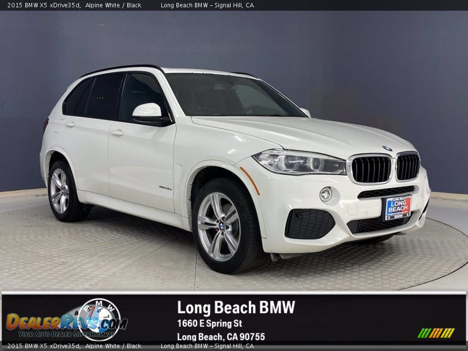 2015 BMW X5 xDrive35d Alpine White / Black Photo #1