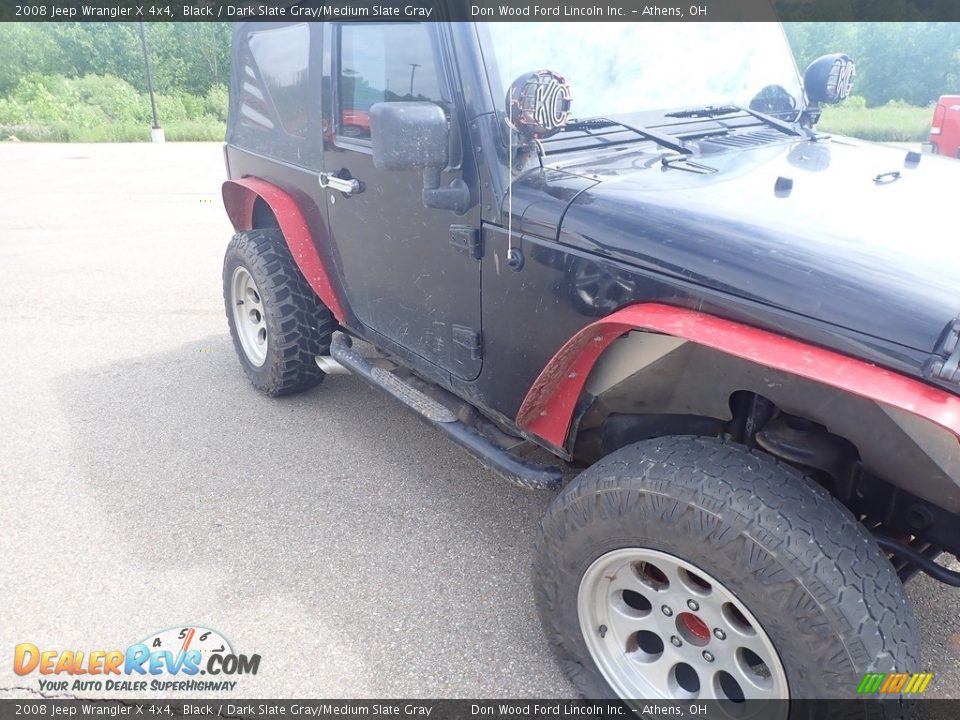 2008 Jeep Wrangler X 4x4 Black / Dark Slate Gray/Medium Slate Gray Photo #2