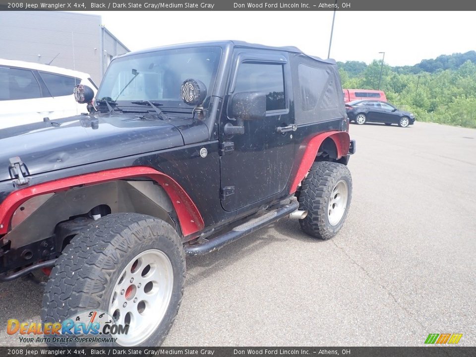 2008 Jeep Wrangler X 4x4 Black / Dark Slate Gray/Medium Slate Gray Photo #8