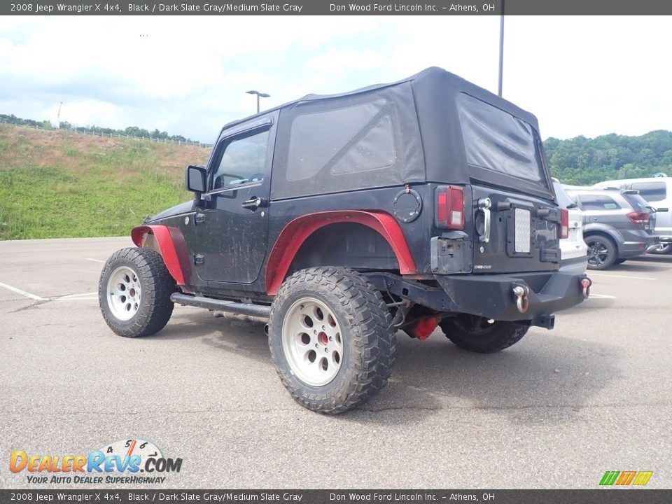 2008 Jeep Wrangler X 4x4 Black / Dark Slate Gray/Medium Slate Gray Photo #9