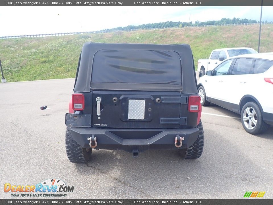 2008 Jeep Wrangler X 4x4 Black / Dark Slate Gray/Medium Slate Gray Photo #10