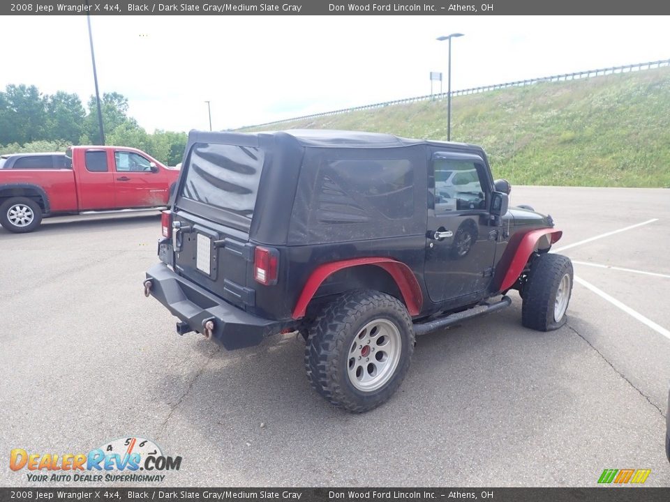 2008 Jeep Wrangler X 4x4 Black / Dark Slate Gray/Medium Slate Gray Photo #11