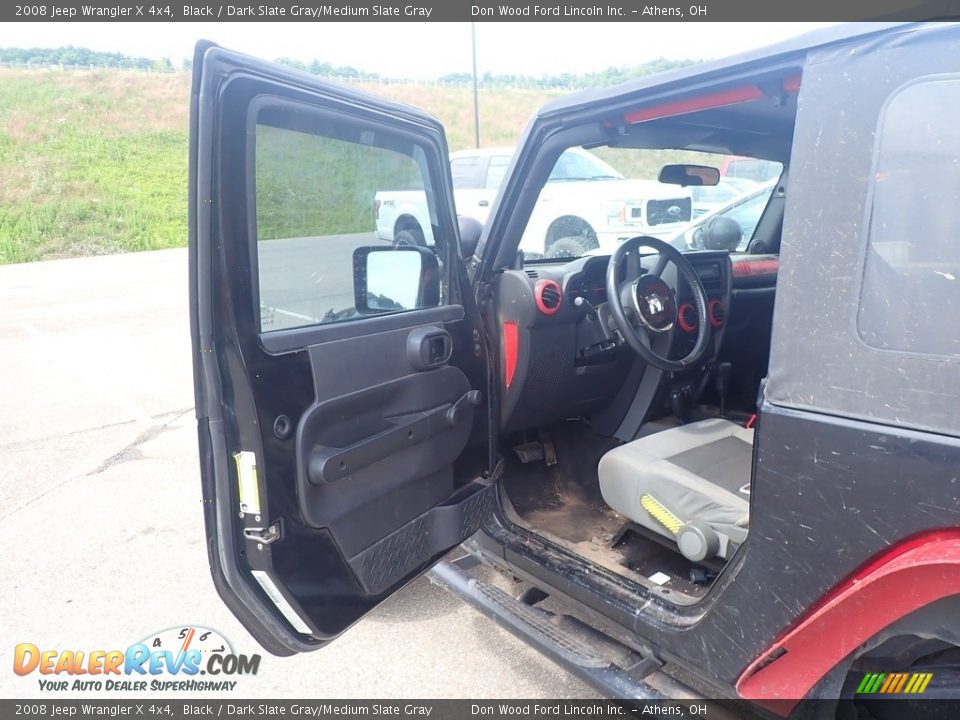 2008 Jeep Wrangler X 4x4 Black / Dark Slate Gray/Medium Slate Gray Photo #12