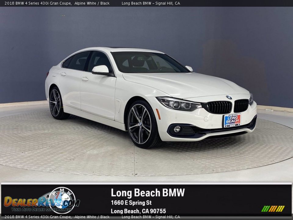 2018 BMW 4 Series 430i Gran Coupe Alpine White / Black Photo #1