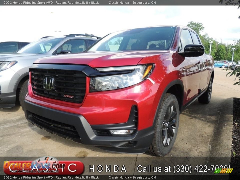 2021 Honda Ridgeline Sport AWD Radiant Red Metallic II / Black Photo #1