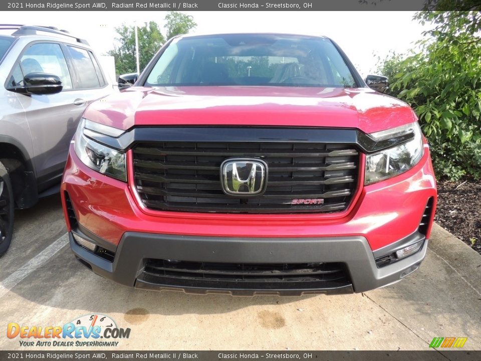 2021 Honda Ridgeline Sport AWD Radiant Red Metallic II / Black Photo #2