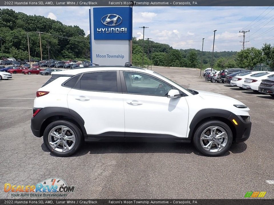 2022 Hyundai Kona SEL AWD Lunar White / Gray/Black Photo #1