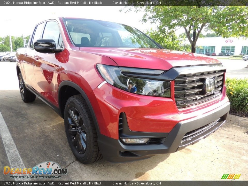 2021 Honda Ridgeline Sport AWD Radiant Red Metallic II / Black Photo #3