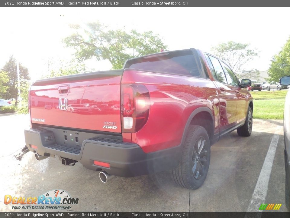 2021 Honda Ridgeline Sport AWD Radiant Red Metallic II / Black Photo #4