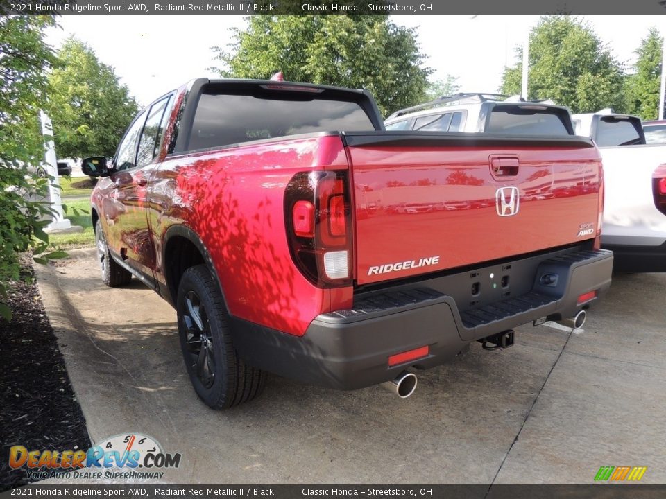 2021 Honda Ridgeline Sport AWD Radiant Red Metallic II / Black Photo #5