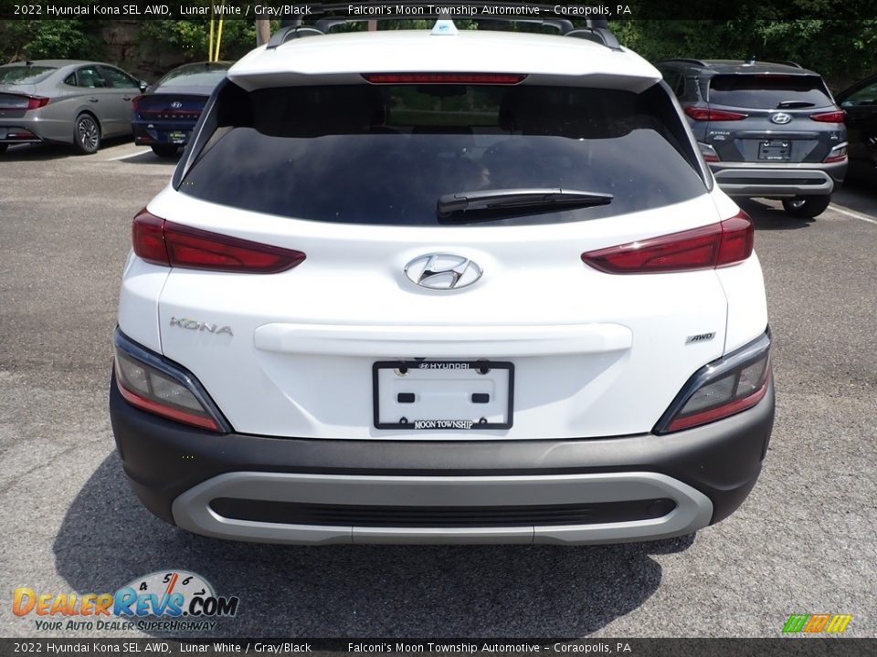 2022 Hyundai Kona SEL AWD Lunar White / Gray/Black Photo #8