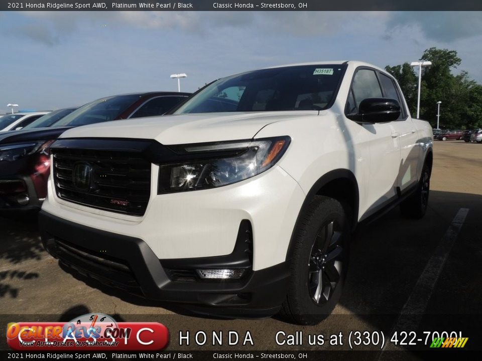 2021 Honda Ridgeline Sport AWD Platinum White Pearl / Black Photo #1