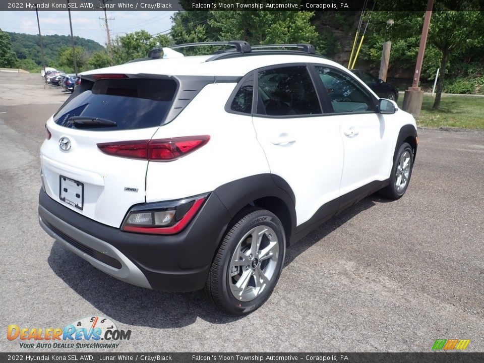 2022 Hyundai Kona SEL AWD Lunar White / Gray/Black Photo #10