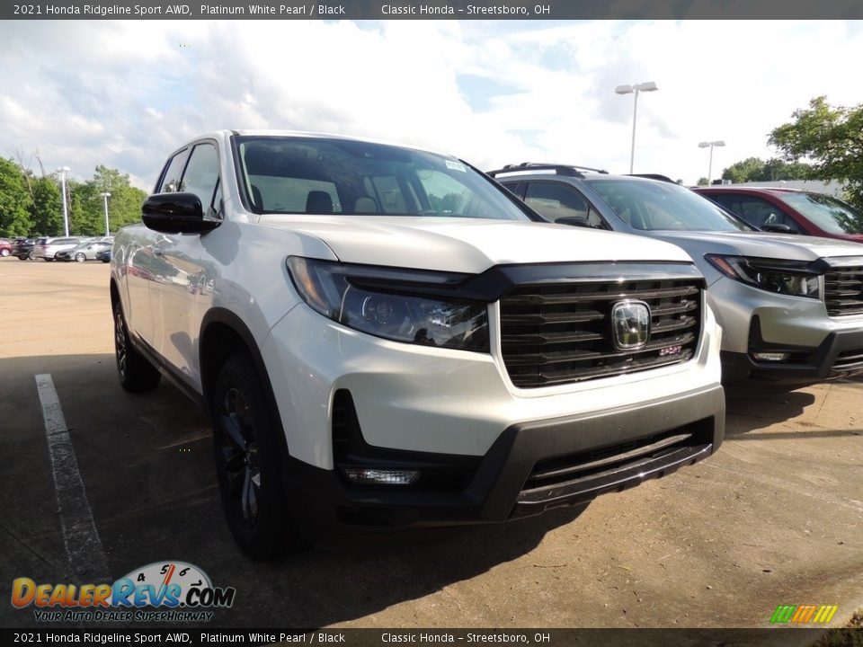 2021 Honda Ridgeline Sport AWD Platinum White Pearl / Black Photo #3