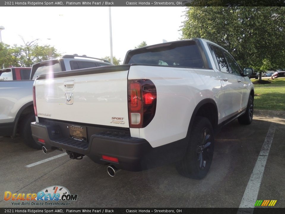 2021 Honda Ridgeline Sport AWD Platinum White Pearl / Black Photo #4