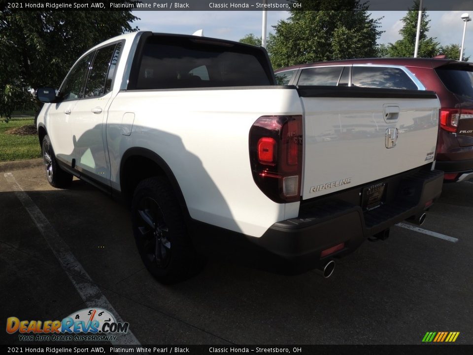 2021 Honda Ridgeline Sport AWD Platinum White Pearl / Black Photo #5